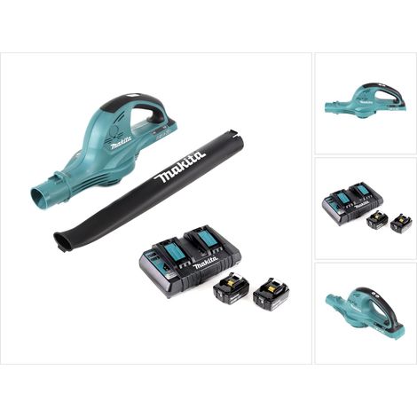Makita DUB 361 PT 2x 18 V / 36 V Akku Laubbläser Gebläse + 2x Makita BL 1850 5 Ah / 5000 mAh Akku + Makita DC 18 RD 2-fach Ladegerät (1/5)