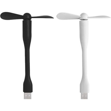 USB-Ventilatoren, kleiner Ventilator, kleiner USB-Ventilator, 2 Stück tragbarer USB-Ventilator, 360° verstellbarer USB-Ventilator, leiser Ventilator, wiederaufladbarer tragbarer USB-Taschenventilator