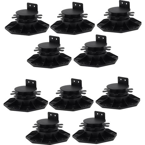 Paquet de 10 Supports Pont Réglables, Socle Base Fondation pour Plate-Forme Flottante, Hauteur Plancher (1/5)