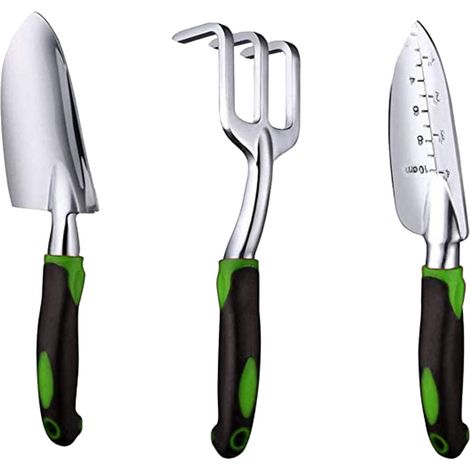 Kit Jardinage - 3 Outils En Alliage D Aluminium - Poignée Ergonomique Antidérapante - Pour Jardin Terrasse Potager - Lot De 3 (1/5)