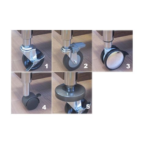 SET 4 RUOTE PER SCAFFALI COMPONIBILI IN METALLO