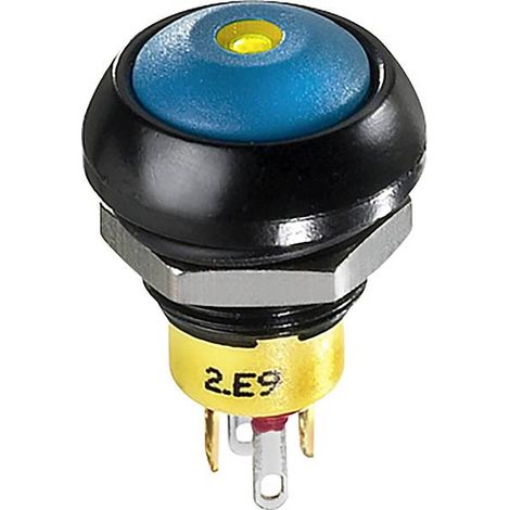 APEM IPR1SAD2L0S IP Series Interrupteur à pression 12 V/DC 4 A 1 x On/Off à accrochage rouge (Ø x H) 12 mm x 20 mm IP67