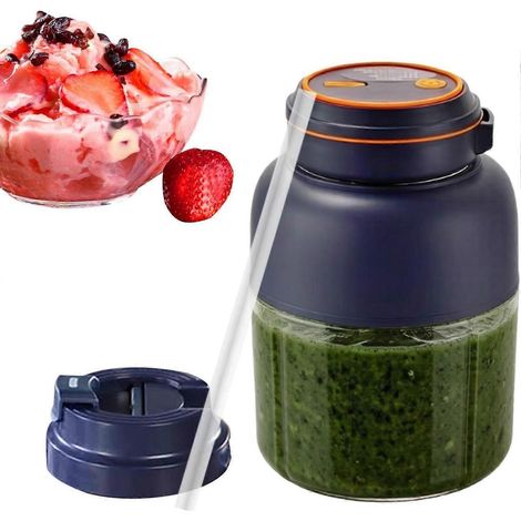 Mixeur portable sans fil pour la cuisine, 1300 ml, grande capacité, plusieurs vitesses réglables, idéal pour les smoothies, jus et boissons à base de café. (1/5)