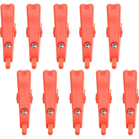 10 Pièces Pinces Crocodile Dorées 25mm pour Connexions Électriques Positif Négatif J.60043R (1/5)