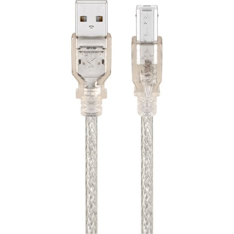 Goobay 68606 cable USB USB 2.0 1 m USB A USB B Transparente