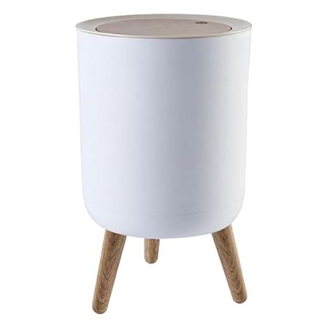 Poubelle à Pédale - Design Scandinave Pieds Bois (1/5)