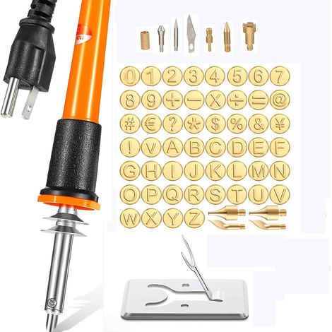 Lot de 65 Outils de sculpture en relief  Outils de pyrogravure, pour pyrogravure, outils de sculpture, kit de bricolage stable et sûr pour artistes et amateurs (1/5)