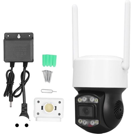 2-Megapixel-WLAN-Überwachungskamera (1080p), Farbnachtsicht, automatische Verfolgung, Gegensprechanlage, Außenkamera, 110–240-V-EU-Stecker (1/5)