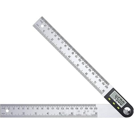 200mm/300mm/500mm Numérique Angle Finder, Inclinomètre en Acier Inoxydable pour Bois et Construction (1/4)