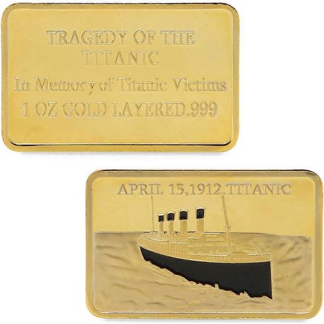 Die Tragödie der Titanic 1912 – Goldplattierte Gedenkmünzen-Kollektion – Souvenir