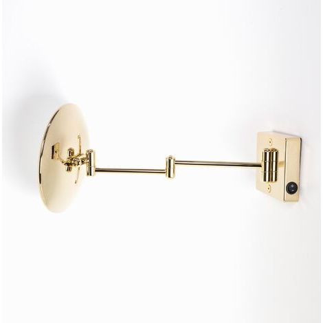 Miroir grossissant x2 à LED alimentation direct IP23 Discolo double bras or - Koh-I-Noor C352G2 (1/4)