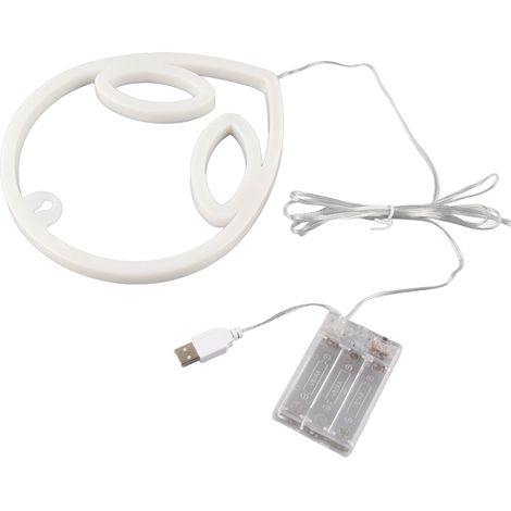 Wasserdichtes PVC-LED-Leuchtschild, USB-Neonlicht für Wanddekoration, Schlafzimmer, Party, rosa und weiß (1/5)