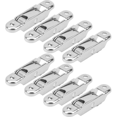 Lot de 20 poulies doubles plates pour portes et fenêtres coulissantes, en plastique et acier, avec système de poussée-traction flexible. (1/5)