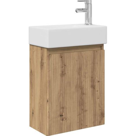 Bathroom Vanity Unit with Tap Artisan Oak 45.5 x 22.5 x 84 cm vidaXL (1/5)