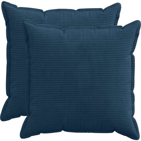 Housse de coussin 2 pc HOUTEN Bleu marine 55 x 55 cm vidaXL
