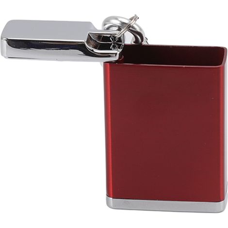 Cendrier de poche miniature en alliage de zinc ignifuge, porte-clés avec couvercle à boucle rouge, délicat et pratique (1/5)