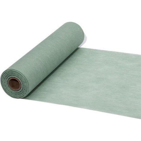 1 Rouleau Chemin De Table, Polyester Non-tissé Vert Eucalyptus, 25m x 30cm, Pour Mariage Et Fête (1/5)