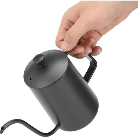 Bouilloire à café filtre de 600 ml à col étroit avec thermomètre (1/5)