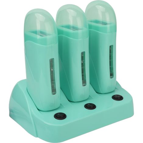 Lot de 3 chauffe-cire dépilatoires à bille pour hommes et femmes, avec base, pour l'épilation des aisselles et des jambes, prise UE 220 V. (1/5)