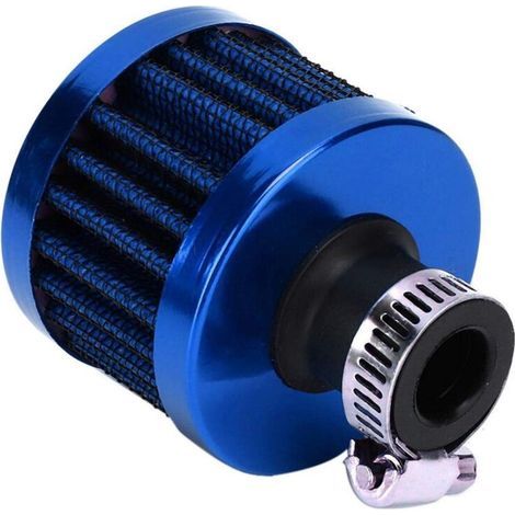 Air filter for mini car, air intake filter, engine crankcase breather filter, universal 25mm valve cover filter (blue)