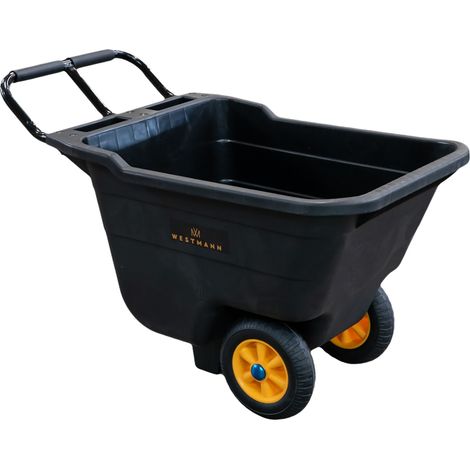 Westmann – Brouette de jardin 90L – Charge maximale 150kg – 2 pneus gonflables tout-terrain – Poignée ergonomique pour manipulation facile