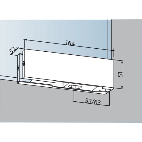 Unterer Eckbeschlag DORMA PT 10, Glas 10 mm, Alu silber eloxiert (03.100)  Glastürbeschlag - Zubehör dormakaba (1/2)