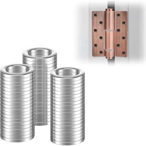 Rondelles en Acier Inoxydable pour Gonds de Porte 8mm x 12mm x 1.5mm, 60 Pièces Rondelles Metal, Cache pour Charnières Métal, Paumelle Plate (M8) (1/5)