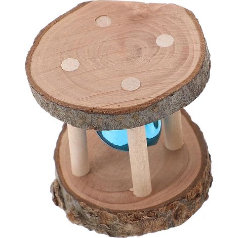 Kauspielzeug aus Holz für Meerschweinchen und Papageien, Entspannungsspielzeug, Kleintierspielzeug, Farbe zufällig (1/5)