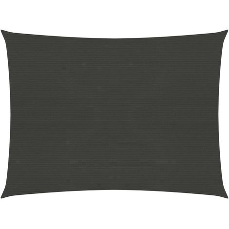 Voile toile d'ombrage parasol 160 g/m² PEHD 2 x 2,5 m anthracite
