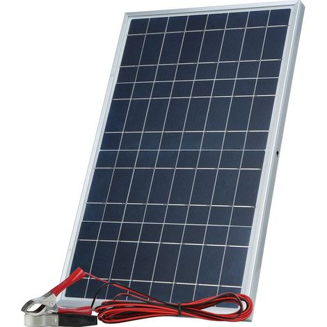 Panneau solaire 30W 12V/18V – Monocristallin IP65 – Design portable avec clip alligator – Utilisation intérieure/extérieure (1/4)