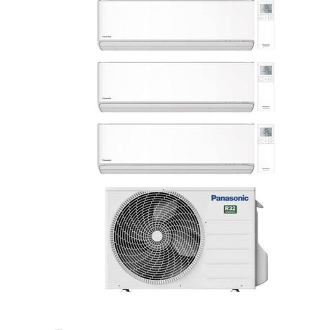 Panasonic Climatizzatore Trial Split Etherea White 9+9+12 con CU-3Z68TBE Inverter R-32 Wi-Fi Classe A++