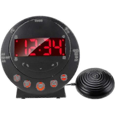 Un réveil vibrant ultra-bruyant conçu pour les gros dormeurs, doté d'une fonction de vibration du lit, idéal pour les chambres à coucher. (1/5)