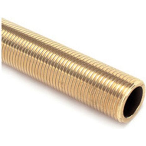 tube fileté brut en laiton - 20 x 27 - 100 mm - sachet de 1 (1/2)