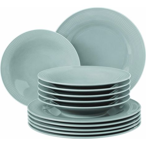 Tragar Seltmann Beat Color Glaze Geschirrset blau arktisch