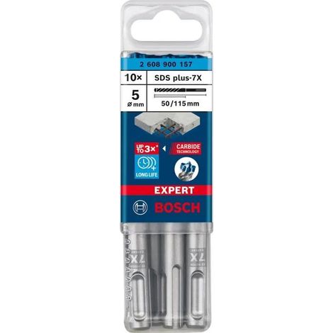 Bosch Expert SDS-Plus 7X Brocas Plata Lote de 10