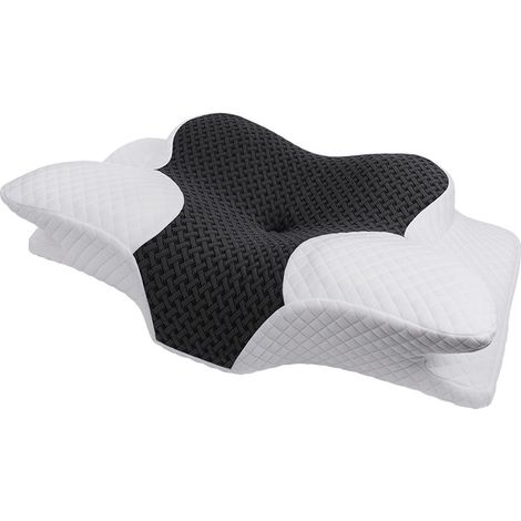 Oreiller Ergonomique Cervical 2 en 1 Oreiller en Mousse à Mémoire de Forme Conception à Double Hauteur (1/5)