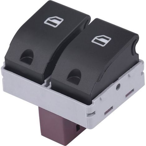 BelleRise - Interrupteur vitre électrique- 6Q0959858 ABS noir – Compatible porte arrière voiture (1/5)