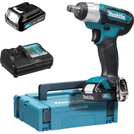 Atornillador de impacto MAKITA de 12V Li-Ion 145Nm - 2 baterías + cargador - en caja - TW141DWAJ
