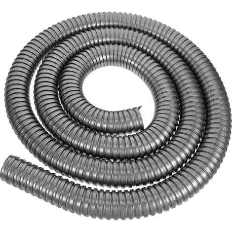 Conduit pour Protection de Câbles Argenté en Acier Inoxydable 304 Flexible Résistant à Corrosion et Installation Rapide, pour Atelier et Éclairage Paysager (1/5)