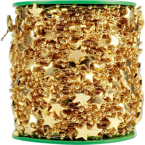Guirlande Perles Fausses Étoiles DIY pour Décoration Noël Mariage Bouquet (Étoile Dorée à 5 Branches) (1/5)