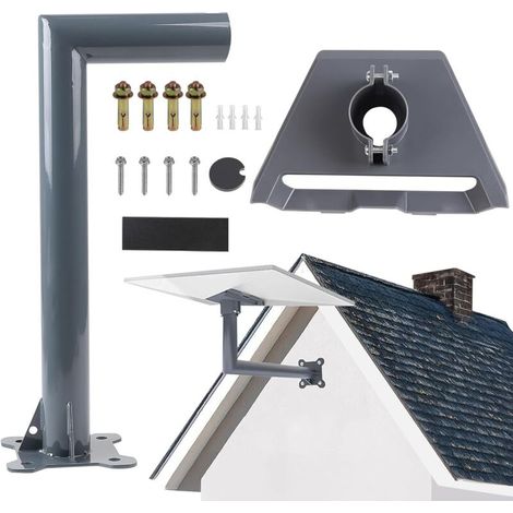 Support Mural Starlink Gen 3/Gen 2, Fixation Starlink V3/V2 Réglable à 360°, Adaptateur de Tuyau Starlink Gen 3 Mount D'antenne, Kit de Montagee Compatible avec Starlink V3 Standard Dishy