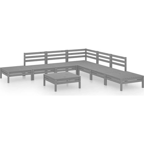 Maison Exclusive - Juego de muebles de jardín 8 piezas madera mac (1/5)