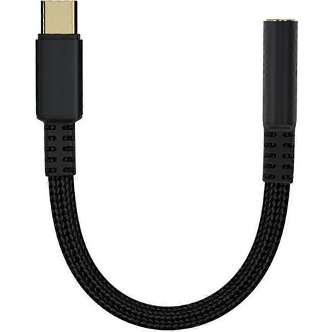 Adaptateur Audio Type-C vers Jack 3.5mm pour Casque et Charge de Téléphone/Tablette