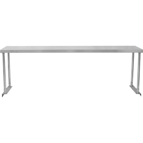 KuKoo Estante de Sobremesa para Cocina Comercial de Acero Inoxidable Resistente de un Solo Nivel Preparación Culinaria 180 cm (1/5)