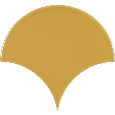 Carrelage mural faience effet rustique CRAQUELE Ecaille 17x15.5 cm Jaune -  - boîte de 0.50 m2