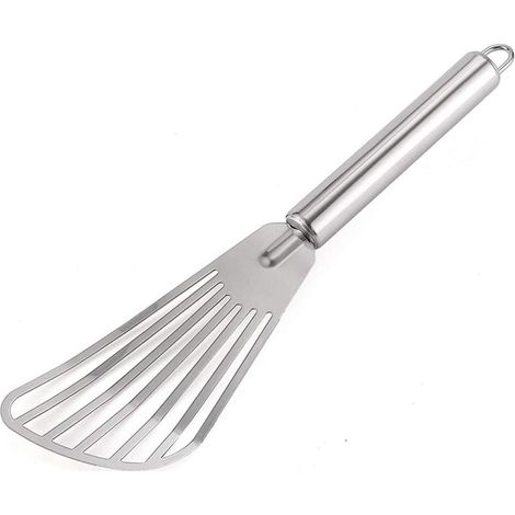 Spatule à poisson en acier inoxydable, spatule ajourée, spatule à viande et à poisson, pour retourner, retourner, camping et pêche (1/4)