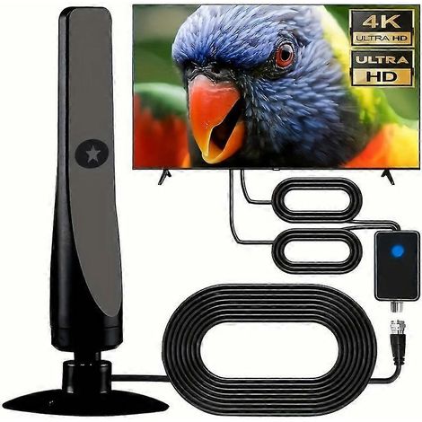 Antenne TV intérieure et extérieure de marque Private, antenne HDTV DVB-T2, antenne TV numérique haute définition, câble de 5 mètres, connecteur F avec adaptateur (1/5)