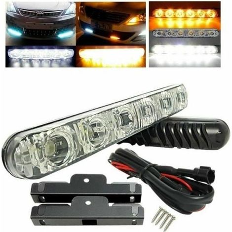 Phares Feux De Jour Blanc 9 LED 12V 36W IP68 Universel Pour Auto Camion Tracteur (1/3)