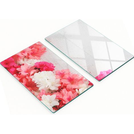 Tableros de vidrio decorativos multifuncionales con estampado floral 2x30x52 cm