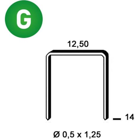 5 000 Agrafes Galvanisées D-14 - 12.5x14x0.5x1.25 mm - D-Work